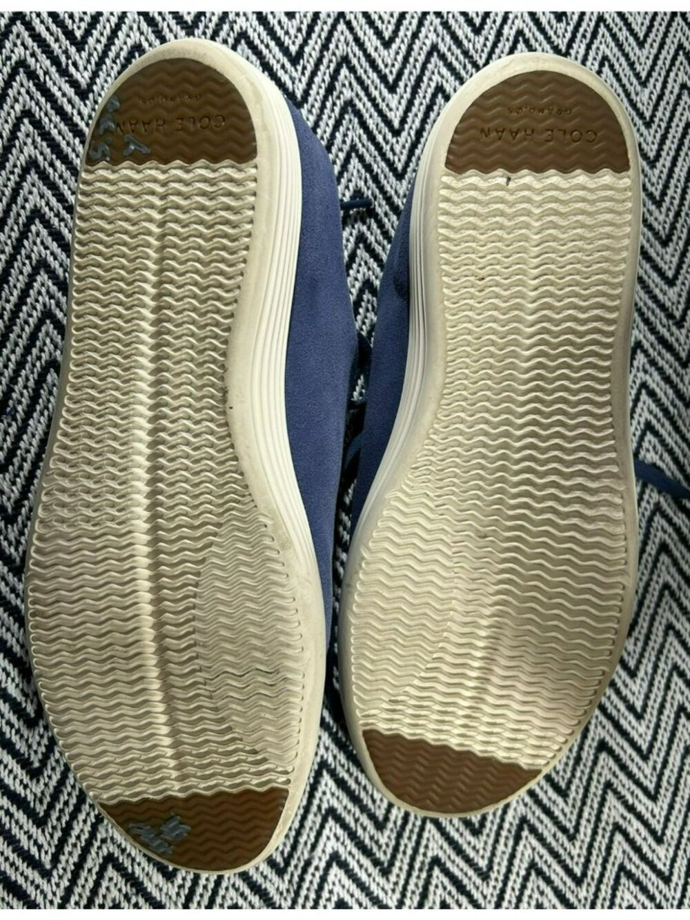 Cole Haan Womens Grand ØS Blue Suede Sneakers Size 9.5 - Picture 4 of 6